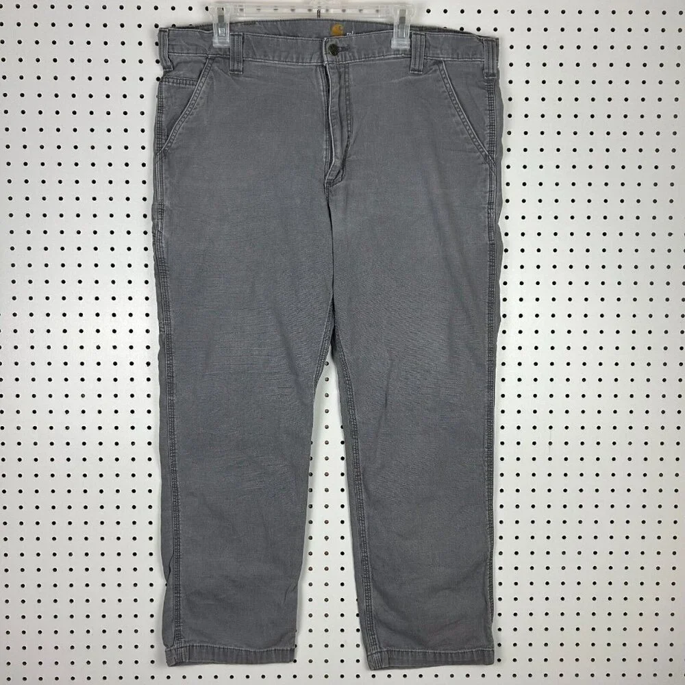 Carhartt Work Wear Pants40x30 Men's Gray Relaxed Fit 102291-033 Cotton Blend Y2K